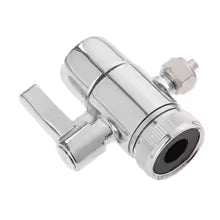 Dropfiltershop Faucet Diverter Valve, 1/4-Inch Chrome, 1-Piece