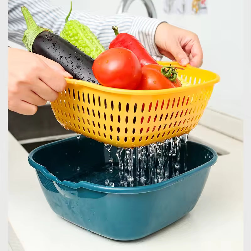 Dropfiltershop Colander Set, 8-Piece Stackable PP Plastic Baskets